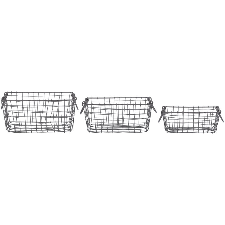 Borough Wharf Small Rectangle Wire Baskets & Reviews Wayfair.co.uk